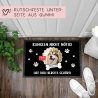 Fußmatte für Hunde- oder Katzenbesitzer Klingeln Nicht nötig! personalisiert mit Namen + Foto. Tolle Geschenkeidee für alle Tierliebhaber.