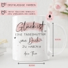 Handgefertigte Personalisierte Tasse mit Wunschnamen – Glück ist eine TAGESMUTTER wie dich zu haben - Geschenk zu Ostern, Weihnachten - Name