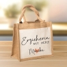 Erzieherin mit Herz - Personalisierte Tasche Jute - Geschenk Juteasche Abschiedsgeschenk Schule Kindergarten - Beste Erzieherin Wunschtext
