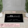 Personalisierte Fußmatte - Fussmatte mit Wunschnamen | Herzlich Willkommen | 60 x 40 cm | Geschenkidee zum Umzug, Einzug für Familien, Umzug