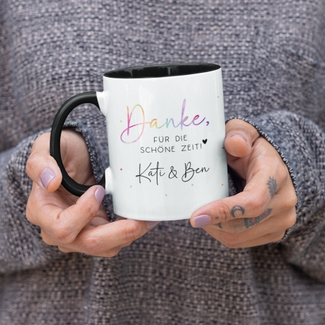Tasse Personalisiert Danke für die Schöne Zeit - Geschenk zum Abschied Kollege Lehrerin Kollegin Freundin Abschiedsgeschenk Jobwechsel