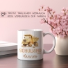 LKW Kipplaster Kindertasse Schulkind 2024 Name Kakao Tasse Kind Kindergeschirr personalisiert Kinder Geschenk Geburtstagsgeschenk