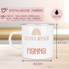 Schulanfang Regenbogen Kindertasse Schulkind Name Emaille Tasse Kind Kindergeschirr personalisiert Kinder Geschenk Geburtstagsgeschenk