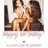 Personalisiertes Weinetikett Happy Birthday, Geburtstags-Flaschenetikett mit Foto & Namen,  ideales Geschenk mit Foto - rosa