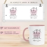 Bauherrin Tasse 2024 Name, Richtfest Geschenk, Becher Geschenke zum Richtfest, Geschenkideen zum Hausbau Einweihung Hausbauer - 330ml