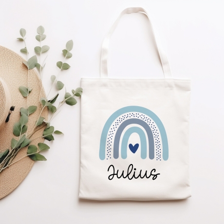 Kinder-Beutel mit Namen personalisiert Personalisierter Turnbeutel | Regenbogen-Design.Rucksack für als Sportbeutel für Schule, Kindergarten