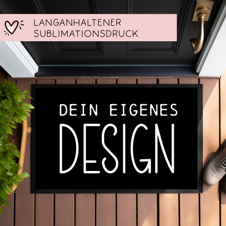 Personalisierte Fußmatte mit Name & Foto -Eigene Fußmatte erstellen - Selbst gestalten nach Wunsch - Individuelle Fußmatten - 60x40 cm