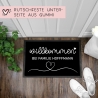 Personalisierte Fußmatte mit Wunschnamen | Willkommen | 35 x 50 cm oder 40 x 60 cm | Geschenkidee zum Umzug, Einzug für Familien