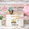 Bagger Schulkind 2024 Pocket Tasche mit Wunschnamen | 100% Jute | Schaufelbagger Baustelle | Geschenk Einschulung | Schultüte personalisiert