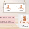 Schulanfang  Kindertasse Schulkind Fuchs Name Emaille Tasse Kind Kindergeschirr personalisiert Kinder Geschenk Geburtstagsgeschenk