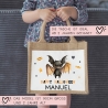 Halloween Tasche mit Wunschname | Beutel mit Fledermaus und Name | Happy Halloween | Tragetasche für Kinder für Süßigkeiten an Halloween