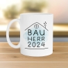 Bauherrin Bauherr Tasse 2024 Name, Richtfest Geschenk, Becher Geschenke zum Richtfest, Geschenkideen zum Hausbau Einweihung Hausbauer -330ml