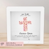 Kreuz Pink Holz Spardose Taufe personalisiert mit Namen zur Geburt Kommunion Konfirmation eines Kindes mit Taufspruch als Geldgeschenk