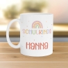 Regenbogen Kindertasse Schulkind 2024 Name Kakao Tasse Kind Kindergeschirr personalisiert Kinder Geschenk Geburtstagsgeschenk