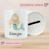 Spardose Meerjungfrau Personalisiert mit Name oder Wunschnamen für Mädchen aus Keramik. Geschenk Taufe, Geburtstag od. Weihnachten - 04