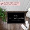 Personalisierte Fußmatte - Herzlich Willkommen - Fussmatte mit Wunschnamen oder Familiennamen | 60 x 40 cm | Geschenkidee zum Umzug & Einzug