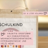 Geschenkidee zur Einschulung Tasche Regenbogen Schulkind mit Wunschnamen | Jute Pocket | Personalisiert | Geschenktasche für Schulanfang