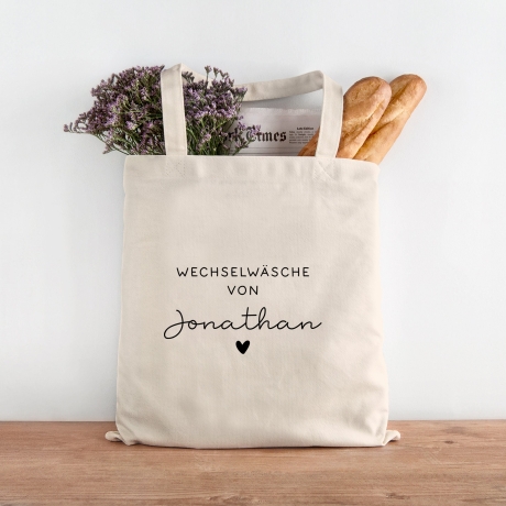 Stoffbeutel Wechselwäsche Schmutzwäsche für den Kindergarten, Turnsachen, Kindergarten, personalisiert, Jutebeutel