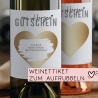 Gutschein Weinflaschen-Etikett | Personalisiertes Wein Flaschen Etikett | Rubbellos Weinetikett Weihnachten Geburtstag Geschenk Freundin