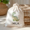 Turnbeutel Dino Personalisiert Dinosaurier mit Wunschnamen | Rucksack Schule, Kindergarten, KITA, Wäschebeutel, Sportbeutel, Wechselwäsche