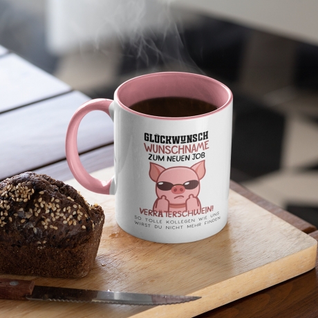 Personalisierte Tasse mit Spruch: Glückwunsch zum neuen Job Verräter! - Abschiedsgeschenk Kollegen - Kaffeetasse als Geschenk zum Abschied