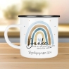 Danke das du uns beim Wachsen geholfen hast Emaille Becher - Regenbogen Abschiedsgeschenk für Erzieherin Geschenk Abschiedsgeschenk Lehrerin