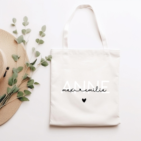 Einkaufstasche Türkisch Anne Ana Anneciğim Anacığım Annem Personalisiert Wunschnamen - Baumwolle Shopper - Stofftasche - Baumwolltasche
