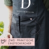 Premium Grillschürze personalisiert für Männer mit Namen Kunstleder Applikation zum Geburtstag, Weihnachten Baumwollschürze, Küchenschürze