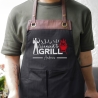 Grillschürze personalisiert Lizenz zum Grillen für Männer mit Name & Kunstleder zum Geburtstag - Weihnachten Baumwollschürze, Küchenschürze