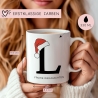 Personalisierte Keramik Tasse Weihnachten Nikolaus - Monogramm - Anfangsbuchstabe - Frohe Weihnachten - Merry Christmas - Glühwein - Becher