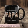 Personalisierte Foto Tasse Papa personalisiert zum Vatertag Weihnachten - Fototasse mit eigenen Bildern selbst gestalten - Geschenk - 325ml