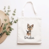Personalisierte Stofftasche Hund Yorkshire Terrier Name - Kinder Beutel Kindertasche mit Wunschname - Wechselwäsche - Wechselkleidung