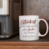 Handgefertigte Personalisierte Tasse – Glück ist eine FREUNDIN wie dich zu haben - Geschenk zum Geburtstag, Ostern, Weihnachten -Wunschnamen