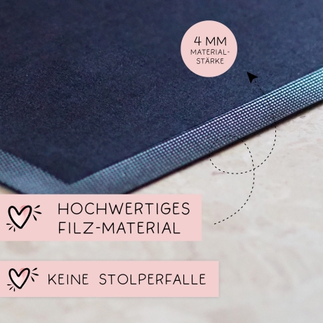 Personalisierte Fußmatte mit Name & Foto -Eigene Fußmatte erstellen - Selbst gestalten nach Wunsch - Individuelle Fußmatten - 60x40 cm