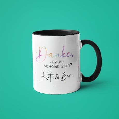 Tasse Personalisiert Danke für die Schöne Zeit - Geschenk zum Abschied Kollege Lehrerin Kollegin Freundin Abschiedsgeschenk Jobwechsel