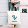Stoffbeutel Dinosaurier Dino Stofftasche Tyrannosaurus Rex Tasche personalisiert Kinder-Beutel als Sporttasche, Wechselwäsche, Kita & Schule