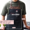 Grillschürze personalisiert Bratort für Männer mit Name & Kunstleder zum Geburtstag - Weihnachten Baumwollschürze, Küchenschürze, Schürze