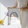 Personalisiertes Poster Geburtsposter in DIN A4 mit Regenbogen, Wunschname, Kinderzimmer Poster Name, Geschenk Baby, Geschenk zur Geburt