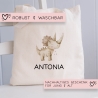 Dinosaurier Dino Stofftasche Tasche Styracosaurus personalisiert Kinder-Beutel als Sporttasche, Wechselwäsche, Stoffbeutel Kita & Schule