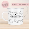 Personalisierte Busenfreundin Emaille Tasse Becher mit eigenen Namen oder Wunschnamen | Für die beste Freundin - BFF - liebste Freundin