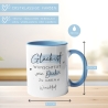 Handgefertigte Personalisierte Glück ist... - Tasse komplett mit Wunschtext und Wunschname. Zum Geburtstag, Vatertag, Ostern, Weihnachten