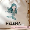 Turnbeutel Meerjungfrau Personalisiert | Nixe mit Wunschnamen Rucksack Schule, Kindergarten, KITA, Wäschebeutel, Sportbeutel, Wechselwäsche