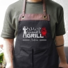 Grillschürze personalisiert für Männer mit Name Kunstleder Applikation zum Geburtstag - Geschenk Weihnachten Baumwollschürze, Küchenschürze