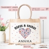Halloween Stofftasche mit Namen | Süßes oder Saures | Wunschnamen | Candy Bag Jute | Tragetasche für Kinder für Süßigkeiten | Pocket Tasche