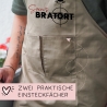 Personalisierte Premium Grillschürze Bratort Schürze mit Kunstleder Applikation | Kochschürze | Grillschürze mit Wunschnamen | Geschenkidee
