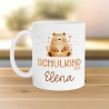 Schulkind 2024 Bär Kindertasse Name Kakao Tasse Kind Kindergeschirr personalisiert Kinder Geschenk Geburtstagsgeschenk