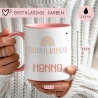 Schulkind 2024 Regenbogen Kindertasse Name Kakao Tasse Kind Kindergeschirr personalisiert Kinder Geschenk Geburtstagsgeschenk