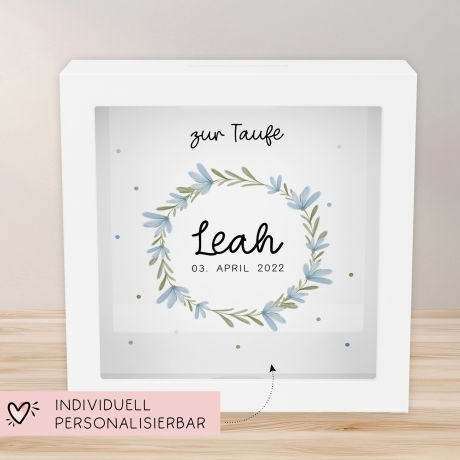 Konfirmation Holz Spardose Taufe personalisiert mit Namen zur Geburt Kommunion Konfirmation eines Kindes mit Taufspruch als Geldgeschenk