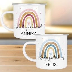 Kindergartenkind Geschenk zum Kindergartenstart Kindergartenkind Tasse Kita Start Tasse Kindergarten Personalisiert Emaille Tasse Becher