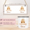 Schulanfang  Kindertasse Schulkind mit Bär-Motiv - personalisierte Emaille-Tasse mit Namen - ideales Einschulungsgeschenk